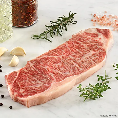 Japanese Wagyu Striploin 3/4 Inch Thick 1 Slice Pack